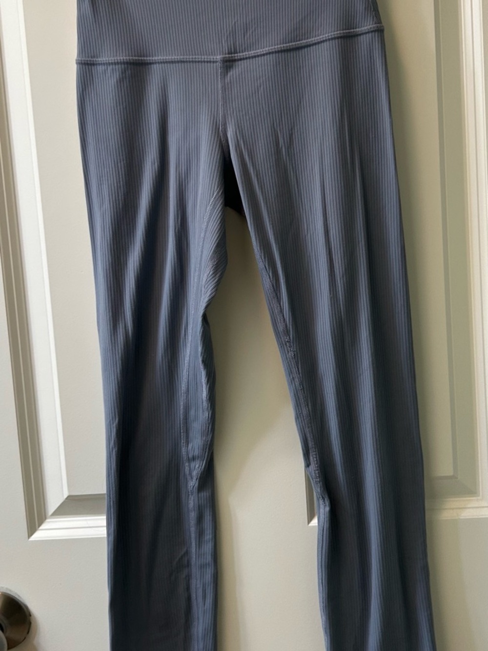 lululemon athletica Ribbed High-Rise Leggings in Slate Blue